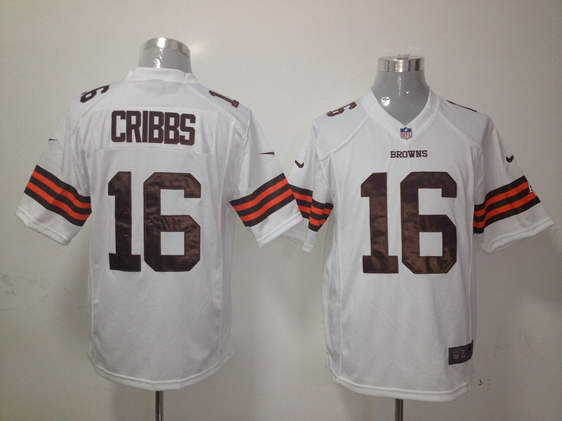 North NFL Cleveland Browns 16 Joshua Cribbs White Game Jersey